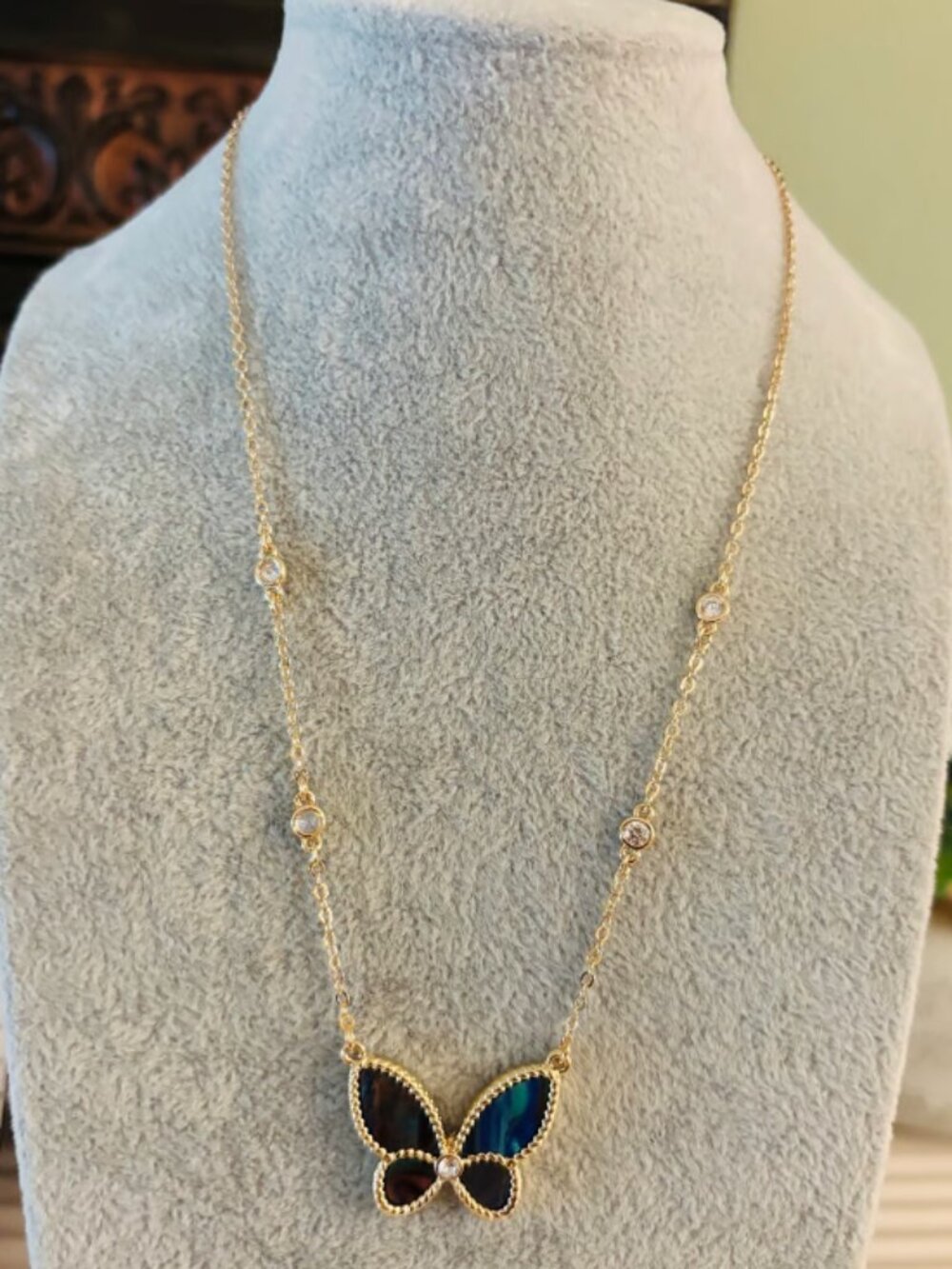 Park Lane Iridescent Butterfly Necklace